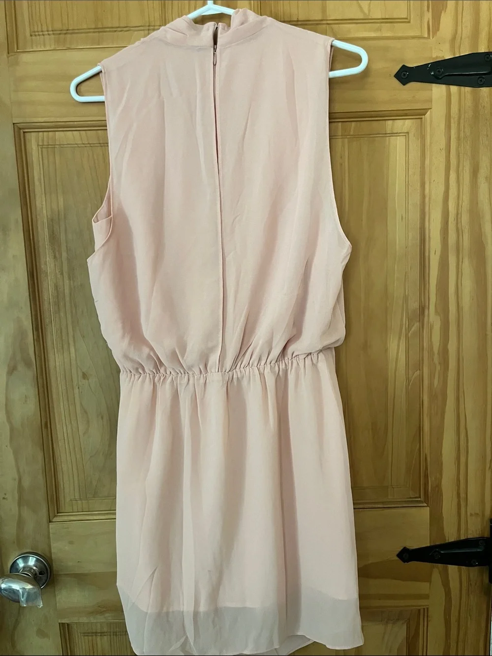 DO+BE Blush Pink Draped V-Neck Mini Dress - Picture 6 of 6